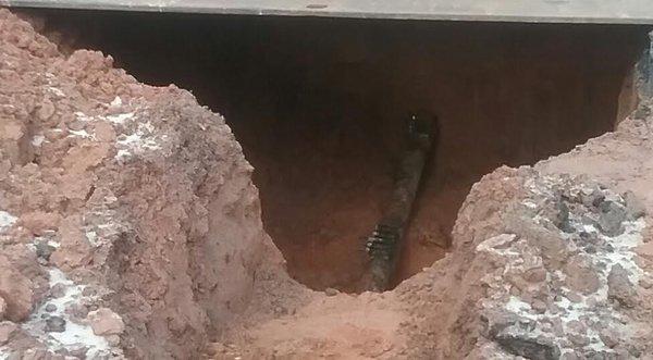 BRAND new Water Main. Great job! In 15 hours flat!