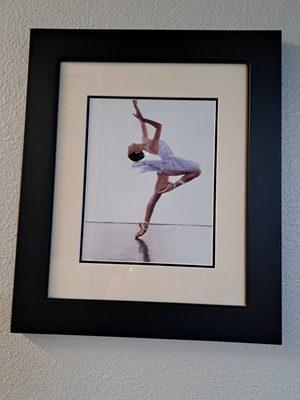 Framed photograph of a dancer