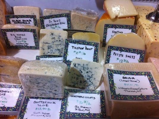 Divine local cheese selection.