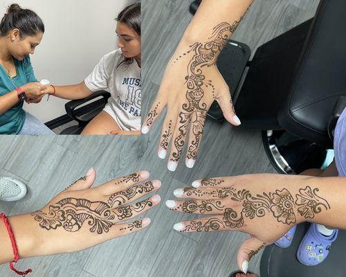 Beautiful henna designs by Bandana.