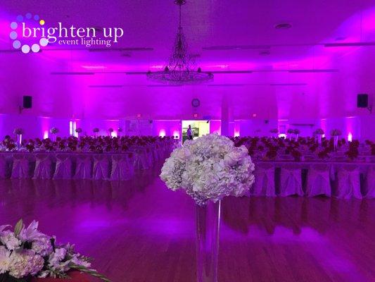 Lodi Wedding Room Uplighting  American Legion Hall American | Brighten Up Event Lighting