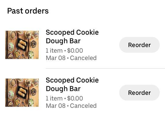 They claim to do delivery, then kept canceling on my poor Uber drivers.