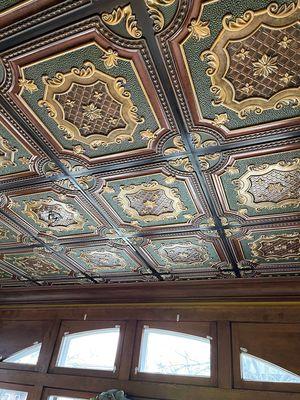 Beautiful hand-painted ceiling tiles