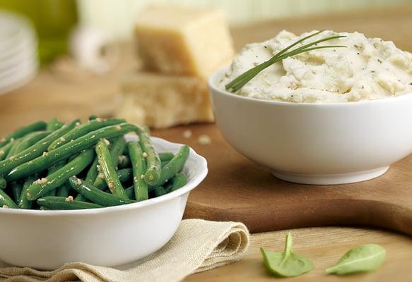 Boston Market Green Beans and Mashed Potatoes