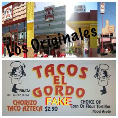 Fake tacos el Gordo, save your money they claim to be like the tacos el Gordo we all know in Nevada, California and Tijuana