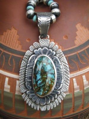 A beautiful specimen of turquoise southwestern jewelry.