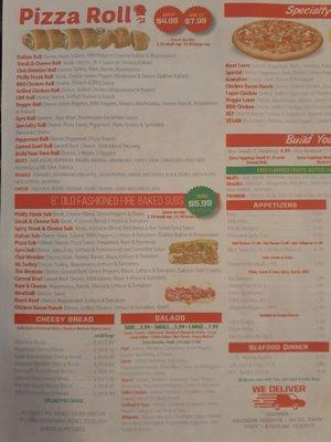 New menu