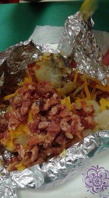 Fully loaded baked potato from science fair 2017