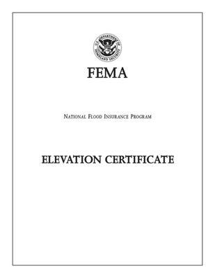 Elevation Certificate.  A field survey and the compilation of data help to assess the true flood risk for insurance assessment