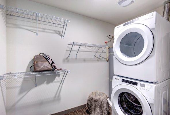 Laundry Room with In-Home Washer and Dryer