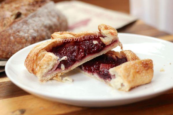 Inside of Strawberry Rhubarb Galette ($5.25) - just OK. Crust isn't very flaky.