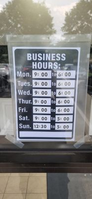 new store hours