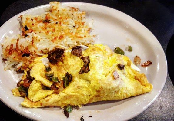 On special: the philly cheese steak omelette