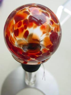 Glass wine stopper by Henrietta Glass