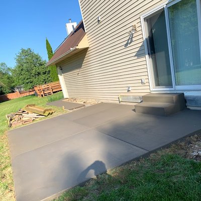 Sidewalk and patio