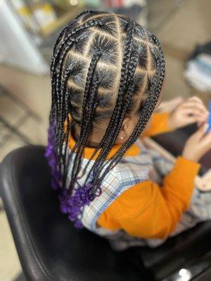 Kids knotless boxbraids