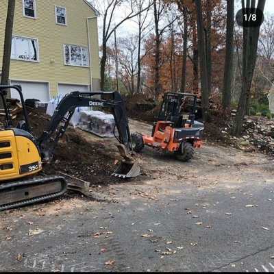 Retaining walls and pavers