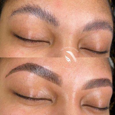 Brow shaping and a henna tint microblading cover up!