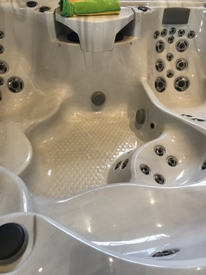 Hot tubs on display