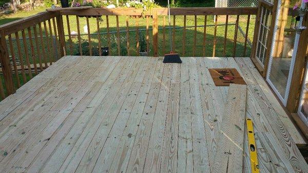 New decking on a deck