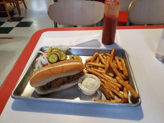 Fish Sandwich with Season Fries