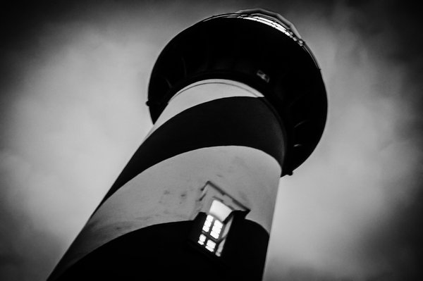 St. Augustine Lighthouse at night.