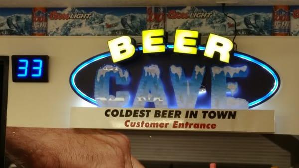 Coldest beer in town!