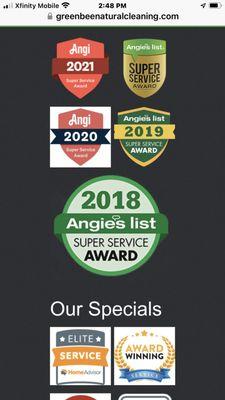 Cleaning Awards -We are a top notch Cleaning Company.