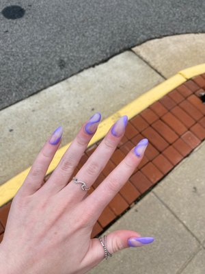 purple swirl nails