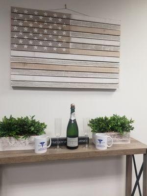 American flag decor