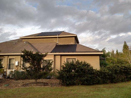 2 story pool solar install.