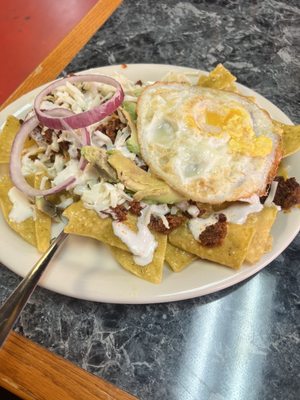 Chorizo chilaquiles