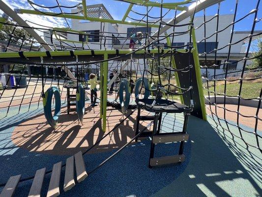 Inside of dome shape playground