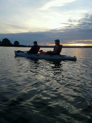 Sunset kayak tour.  Great evening on the water!