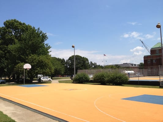 Outdoor basketball court