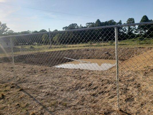 This is a lagoon for a 3 bedroom house in greene county with a pump tank pumping to the lagoon