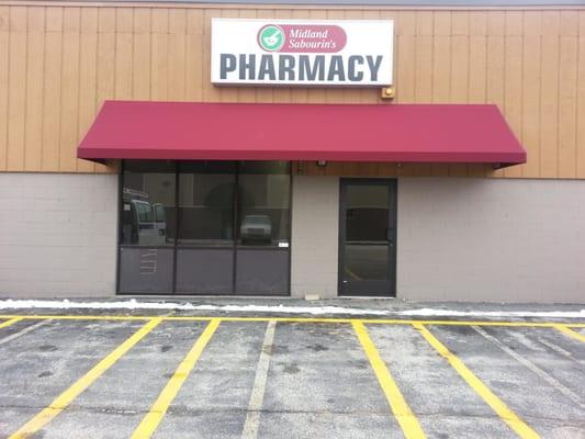 Exterior of Midland Sabourin's Pharmacy