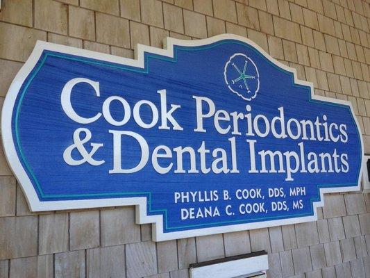 Sandblasted cedar signs for dental office