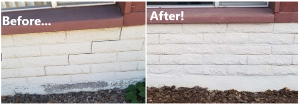 stair step repair and stem wall resurfacing