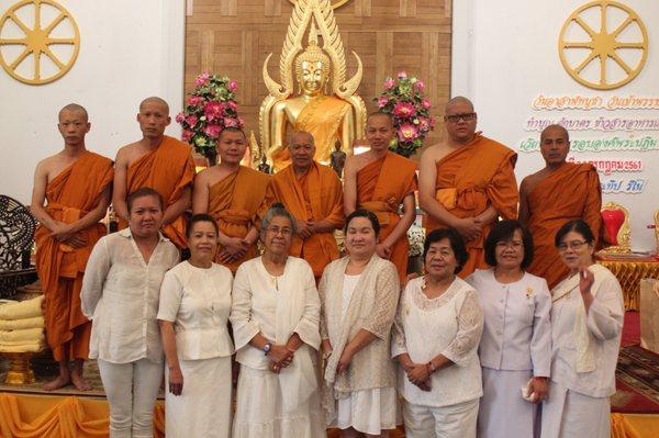 Lay people who come for meditation and preserve eight precepts on Asalaha Buja, Buddhist lent day ceremony at temple