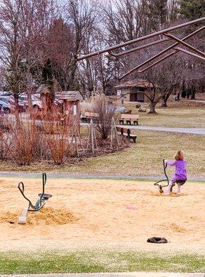 East Goshen Township Park -- huge sand pit in the playground