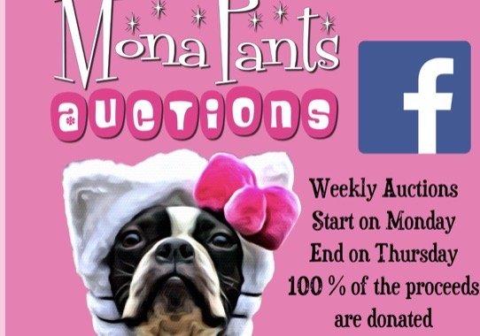 You can check out Weekly Auctions on Facebook that benefits Mona Pants Foundation. 100% of the proceeds are donated!