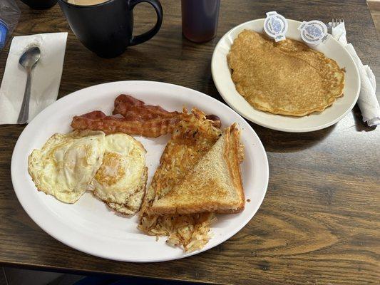 Item #3 - 2 egg breakfast with a single pancake