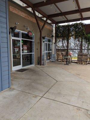 Entryway with outdoor patio area