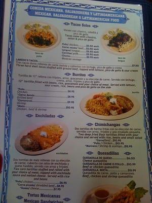 Sample Menu Page