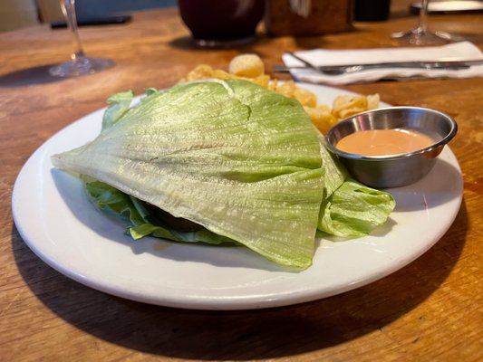 The Impossible Burger in a Lettuce Wrap