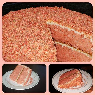 Chef Mary's Strawberry Shortcake Crunch Cake!! Fresh! Homemade! Delicious!!!