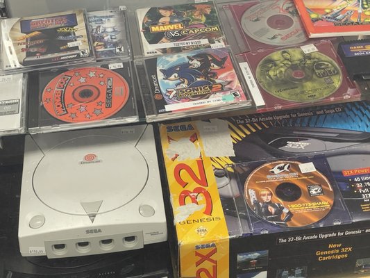 Dreamcast, 32X, and video games.