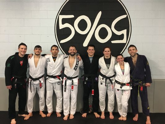 Ryan Hall and his Black Belts