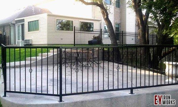 Custom wrought iron handrail and fence.